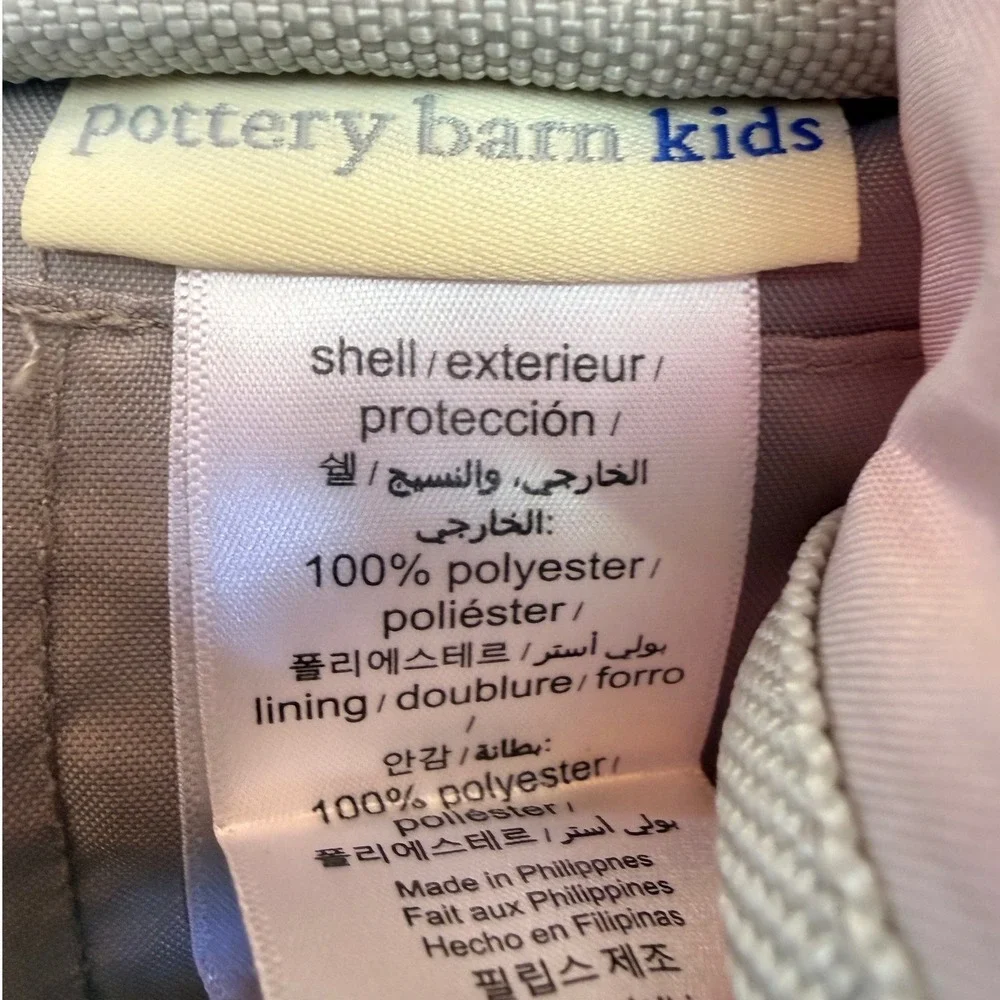 Pottery Barn Kids Mackenzie Pink Gold Heart Backpack School Bag Small 14in
